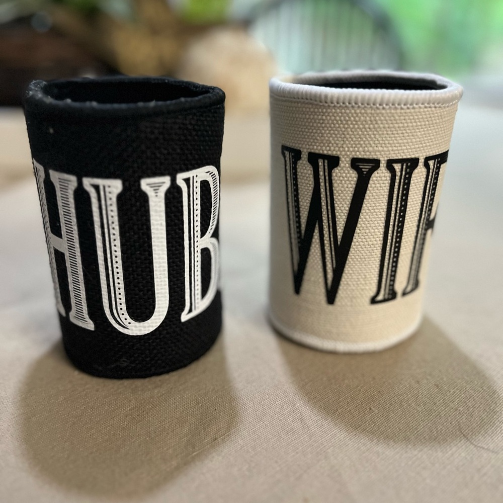 Hubby & Wifey matching Koozies